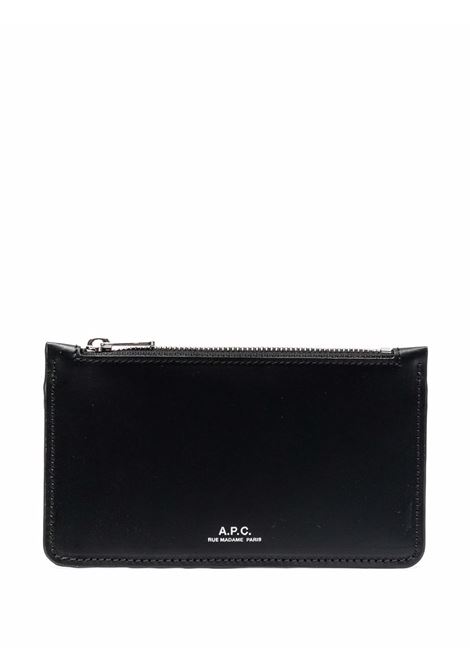 Porta carte con logo goffrato in nero - A.P.C unisex A.P.C. | PXAWVH63205LZZ