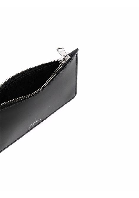 Porta carte con logo goffrato in nero - A.P.C unisex A.P.C. | PXAWVH63205LZZ