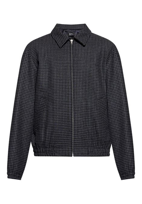 Grey gilbert zip-up bomber jacket A.P.C. - men