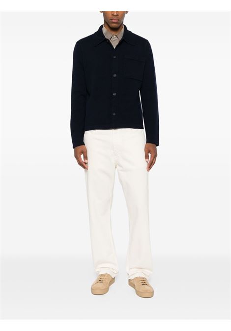 Blue buttoned patch-pocket cardigan A.P.C. - men A.P.C. | WOASBM03005IAK