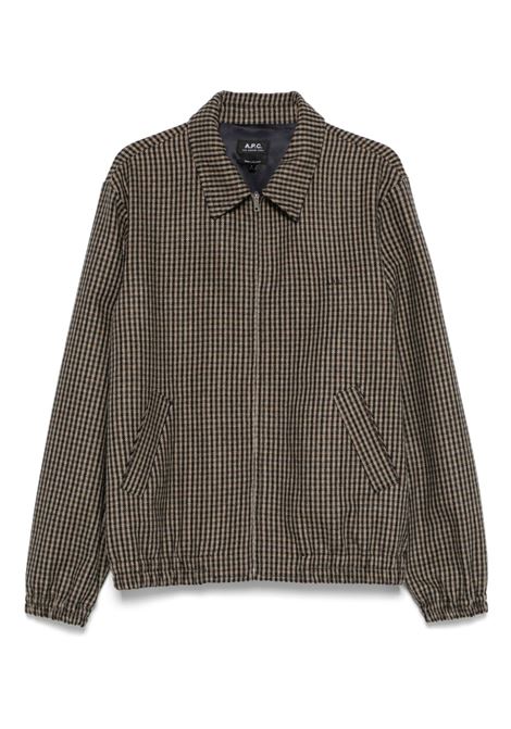 Giacca-camicia Gilbert in marrone A.P.C. - uomo A.P.C. | WOASPM32018CAA
