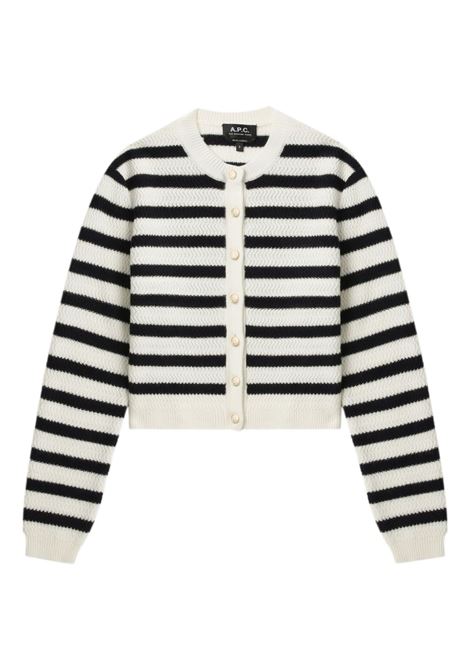 Cardigan manon a righe in blu e avorio A.P.C. - donna A.P.C. | WVBECF22327TAS