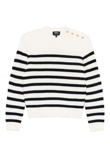 Maglia a righe con bottoni in avorio A.P.C. - donna A.P.C. | WVBECF23416TAS