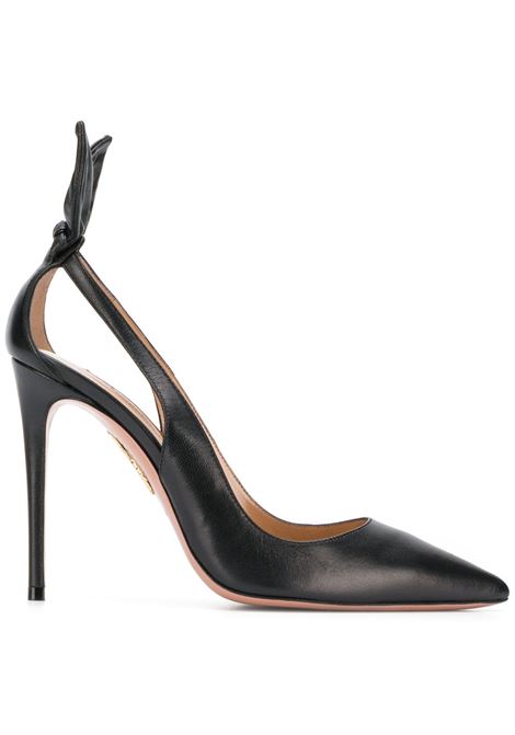 Décolleté con tacco alto deneuve in nero Aquazzura - donna
