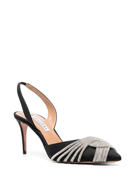 Black Gatsby 75mm slingback pumps Aquazzura - women AQUAZZURA | GASMIDL1SAT000