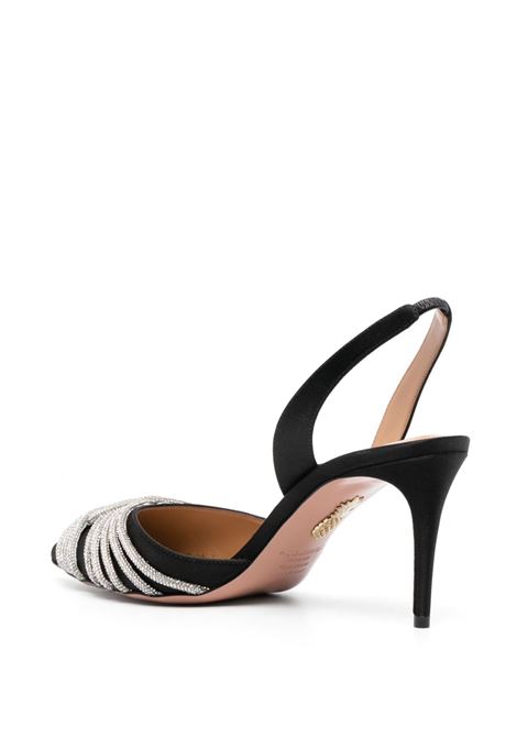 Black Gatsby 75mm slingback pumps Aquazzura - women AQUAZZURA | GASMIDL1SAT000