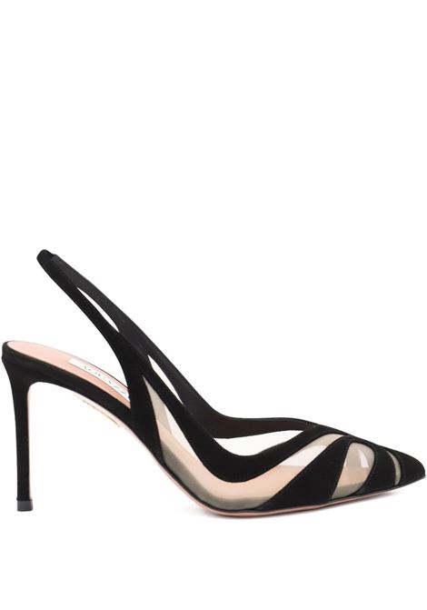 Decollete Lune 85mm in nero Aquazzura - donna