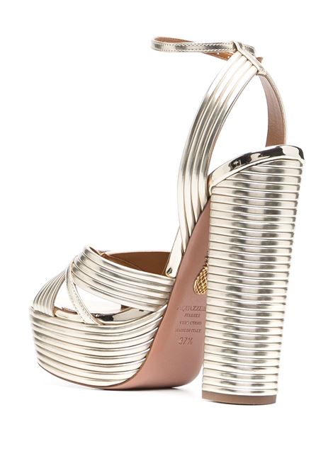 Gold Sundance 140mm platform sandals Aquazzura - women AQUAZZURA | SUDHIGS0LAMFD5