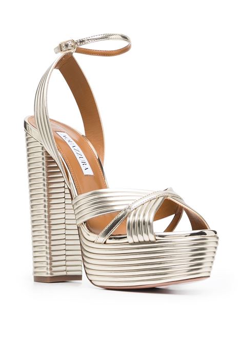 Gold Sundance 140mm platform sandals Aquazzura - women AQUAZZURA | SUDHIGS0LAMFD5