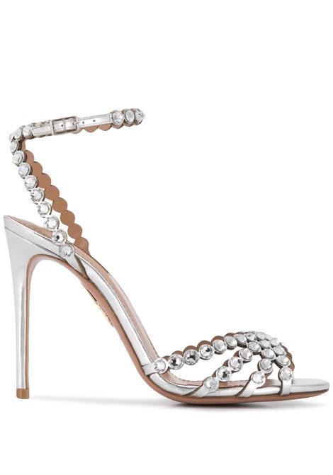 Silver Tequila 105mm crystal embellished sandals Aquazzura - women AQUAZZURA | TQLHIGS0NPLCCC