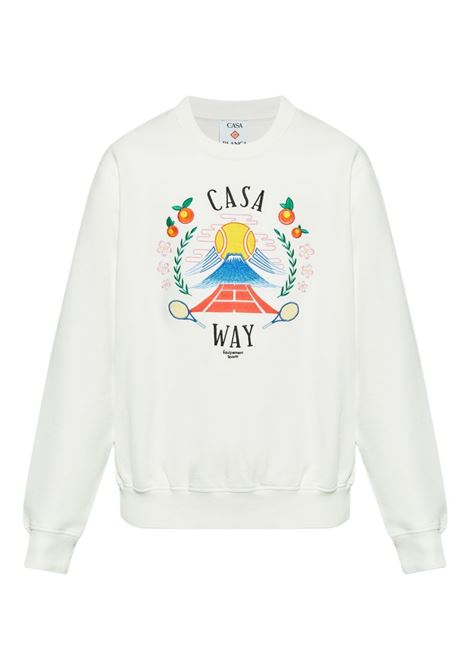 White graphic-print sweatshirt Casablanca - men CASABLANCA | MPF25JTP29303WHT