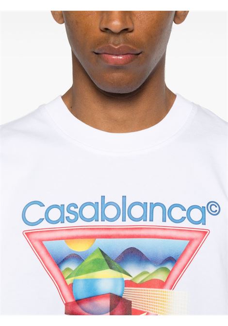 White Tennis Club Icon T-shirt Casablanca - men CASABLANCA | MPF25JTS00101WHT