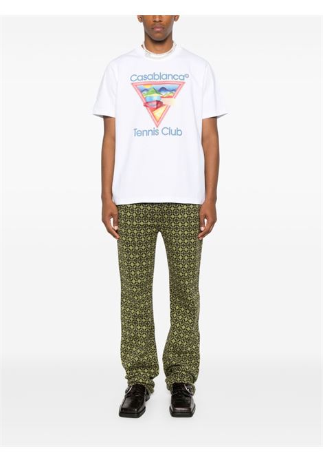 White Tennis Club Icon T-shirt Casablanca - men CASABLANCA | MPF25JTS00101WHT