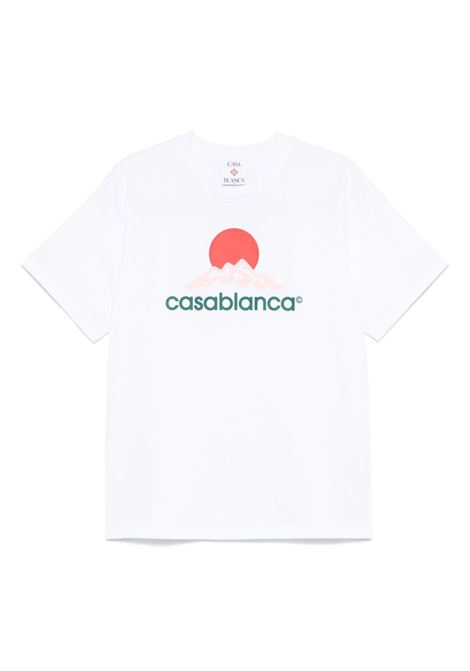 White T-shirt Casablanca - men CASABLANCA | MPF25JTS00103WHT