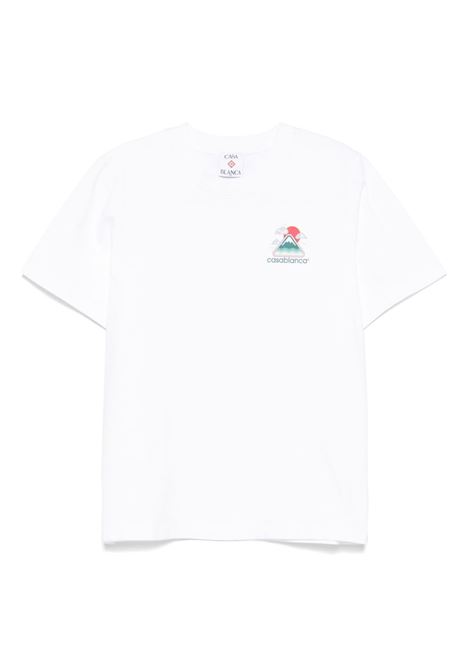 White T-shirt Casablanca - men CASABLANCA | MPF25JTS00104WHT