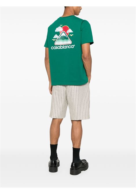 Green Montagne Ondulée t-shirt Casablanca - men CASABLANCA | MPF25JTS00106GRN