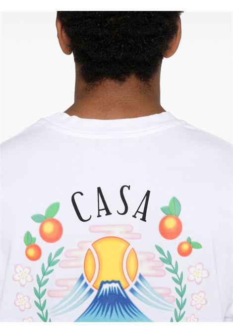 White Casa Way T-shirt Casablanca - men CASABLANCA | MPF25JTS00108WHT