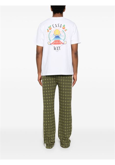White Casa Way T-shirt Casablanca - men CASABLANCA | MPF25JTS00108WHT