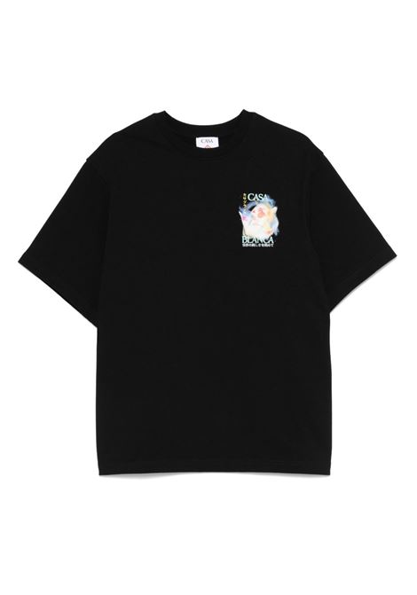 Black Galactic Connection t-shirt Casablanca - men CASABLANCA | MPF25JTS04405BLK