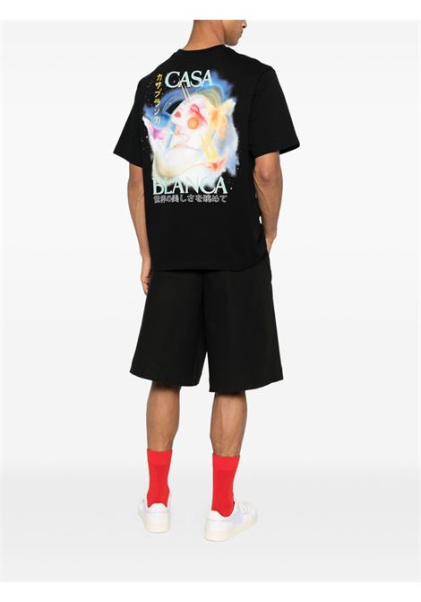 Black Galactic Connection t-shirt Casablanca - men CASABLANCA | MPF25JTS04405BLK