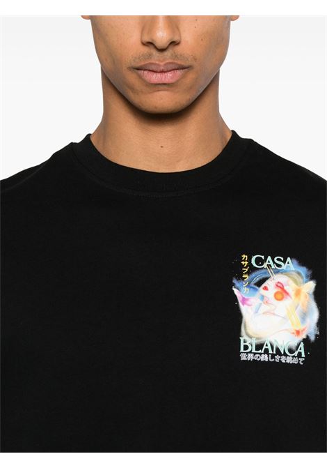 Black Galactic Connection t-shirt Casablanca - men CASABLANCA | MPF25JTS04405BLK