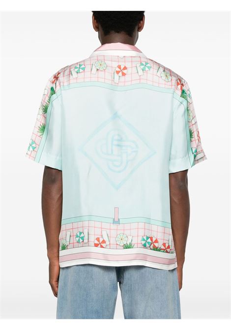 Camicia in seta con stampa multicolore Casablanca - uomo CASABLANCA | MPF25SH00308EXMLT
