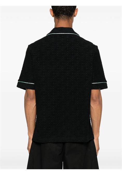 Black contrasting trim shirt Casablanca - men CASABLANCA | MPF25SH08502BLK