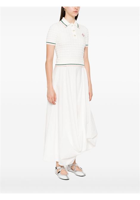 Top stile polo in bianco Casablanca - donna CASABLANCA | WPF25KW101701WHT