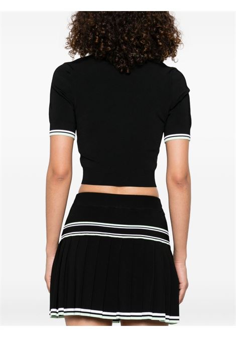 Canotta in maglia con scollo a V in nero Casablanca - donna CASABLANCA | WPF25KW101801BLK