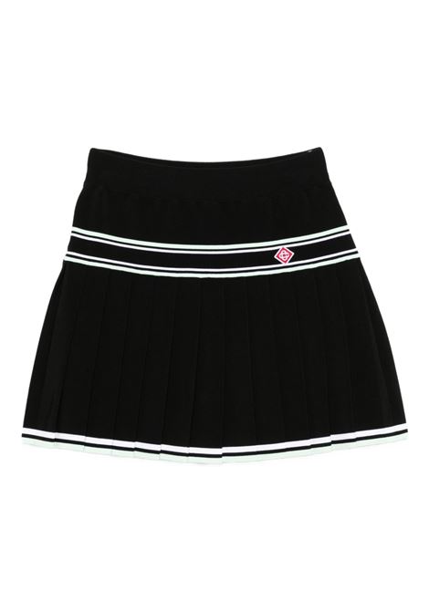 Minigonna con design a pieghe in nero Casablanca - donna