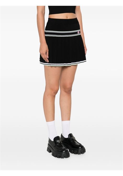 Black pleated striped skirt Casablanca - women CASABLANCA | WPF25KW1027BLK