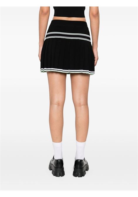 Black pleated striped skirt Casablanca - women CASABLANCA | WPF25KW1027BLK