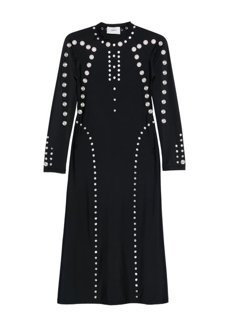 Black metallic-embellished dress Coperni - women