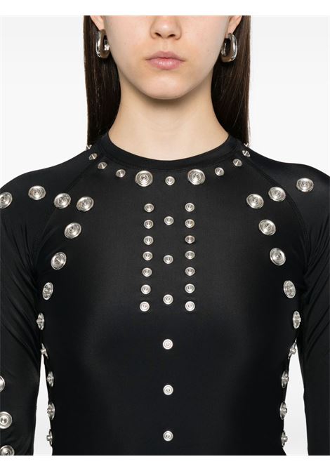 Black metallic-embellished dress Coperni - women COPERNI | COPR232F5021BLK