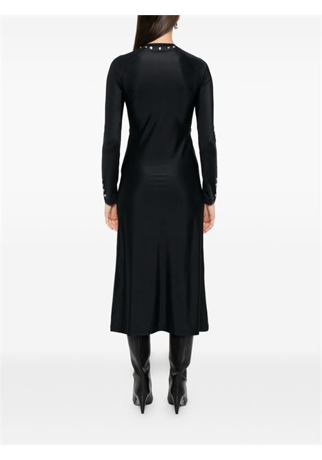 Black metallic-embellished dress Coperni - women COPERNI | COPR232F5021BLK