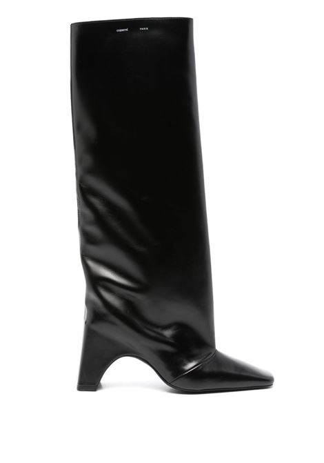 Black 90mm Bridge leather boots Coperni - women COPERNI | COPSH03857BLK