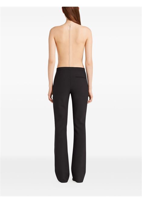 Beige and black illusion circle satin bodysuit Courrèges - women COURRÈGES | 325JBD143PL01629999