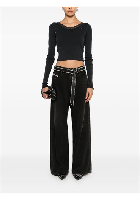 Black D-Sire wide-leg jeans Diesel - women DIESEL | A0692609J9602