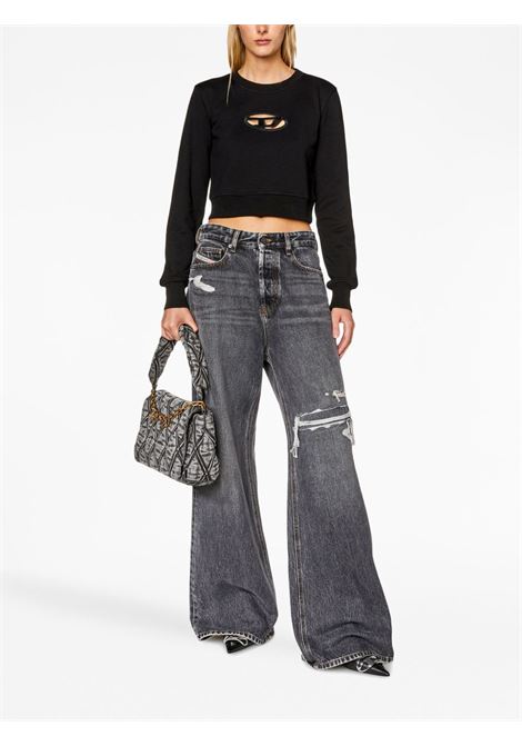 Felpa crop con logo in nero - DIESEL donna DIESEL | A099310GRAC9XX