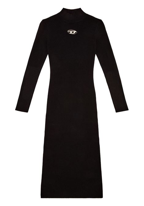 Black long-sleeved logo-detail dress Diesel - women DIESEL | A141860DLAX9XX