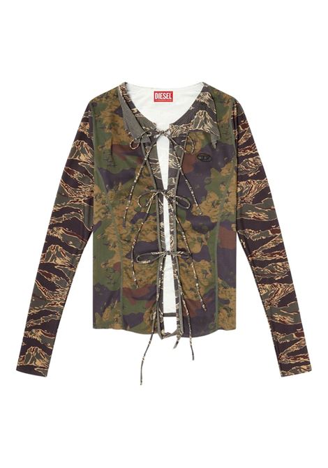 Top T-afry in verde Diesel - donna DIESEL | A185180NKCZ51FA