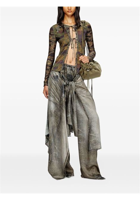 Top T-afry in verde Diesel - donna DIESEL | A185180NKCZ51FA