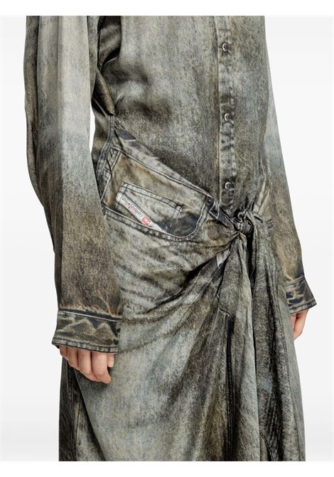 Abito midi D-Iletta in grigio Diesel - donna DIESEL | A185770LKCT02