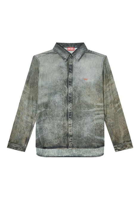 Camicia con lavaggio acido in nero Diesel - uomo DIESEL | A186220LKCT02