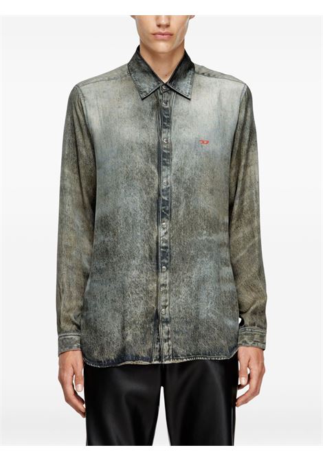 Camicia con lavaggio acido in nero Diesel - uomo DIESEL | A186220LKCT02