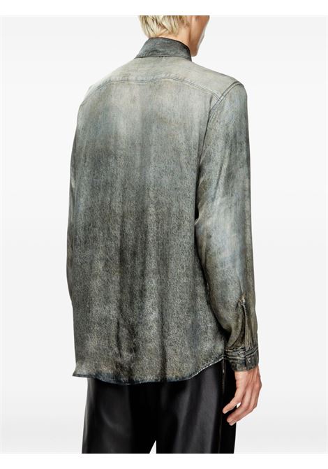 Camicia con lavaggio acido in nero Diesel - uomo DIESEL | A186220LKCT02