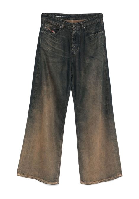 Jeans a gamba larga in blu Diesel - uomo