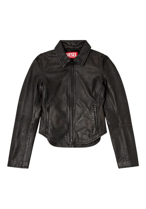 Black L-Egrad zip-up leather jacket Diesel - women