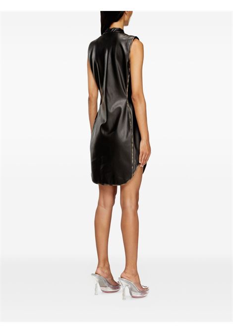 Abito corto smanicato con zip in nero Diesel - donna DIESEL | A196060LHBE9XX