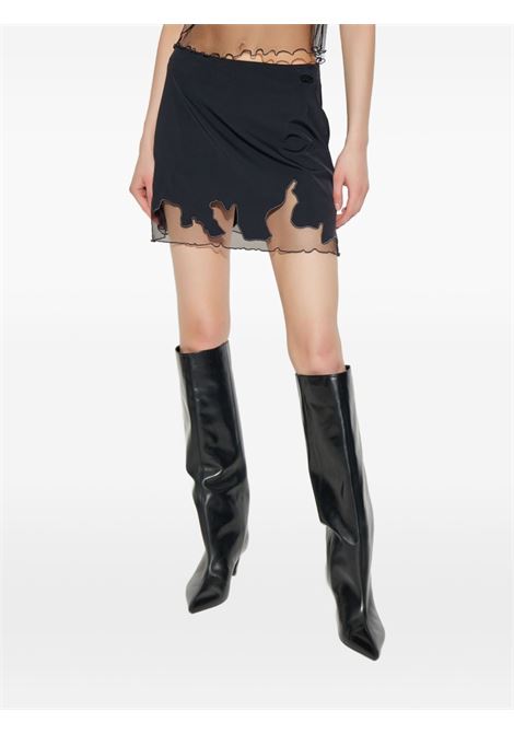 Minigonna O-Lane-R1 con inserti in tulle nero Diesel - donna DIESEL | A196090NKCV9XXA